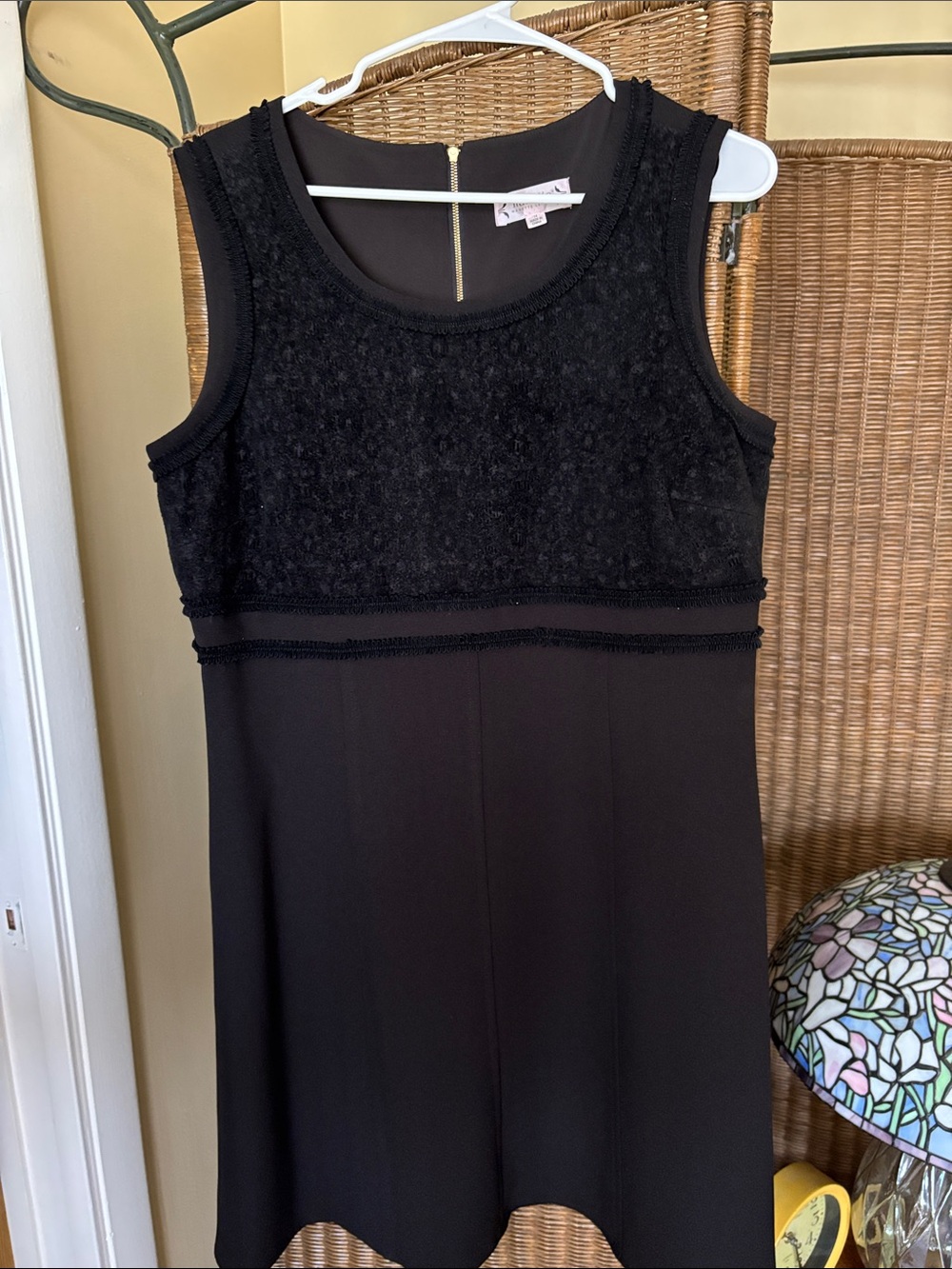 Nanette Lepore Black Sleeveless Lace Bodice Wedding Dress